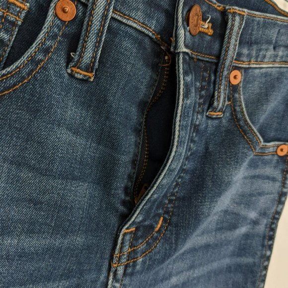 Madewell 10" High Rise Skinny Jeans 23 Medium Blue Wash Denim Cotton Classic Zip - Picture 7 of 13